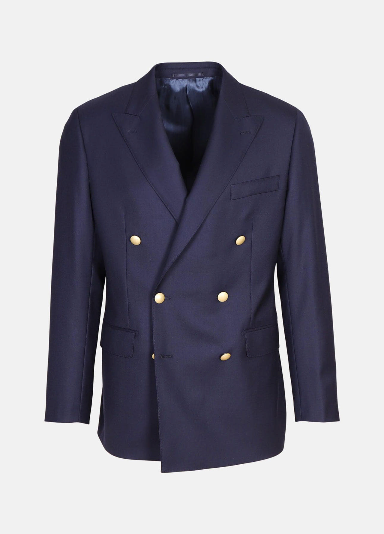 Dobbeltradet blazer med guldknapper