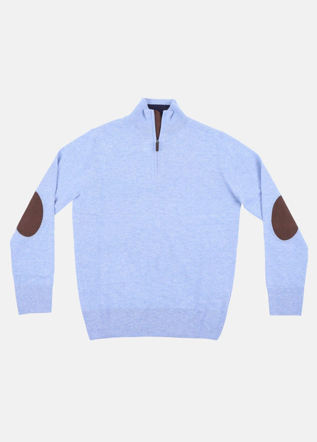 Strik med half-zip