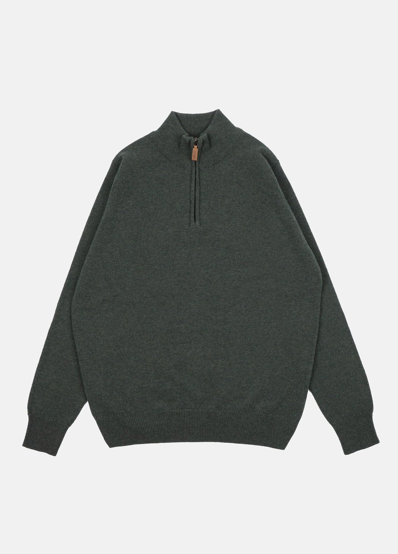 Uldstrik med half-zip