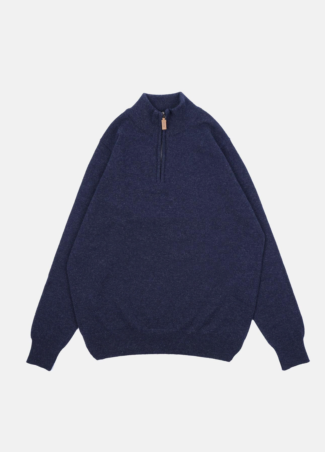 Uldstrik med half-zip