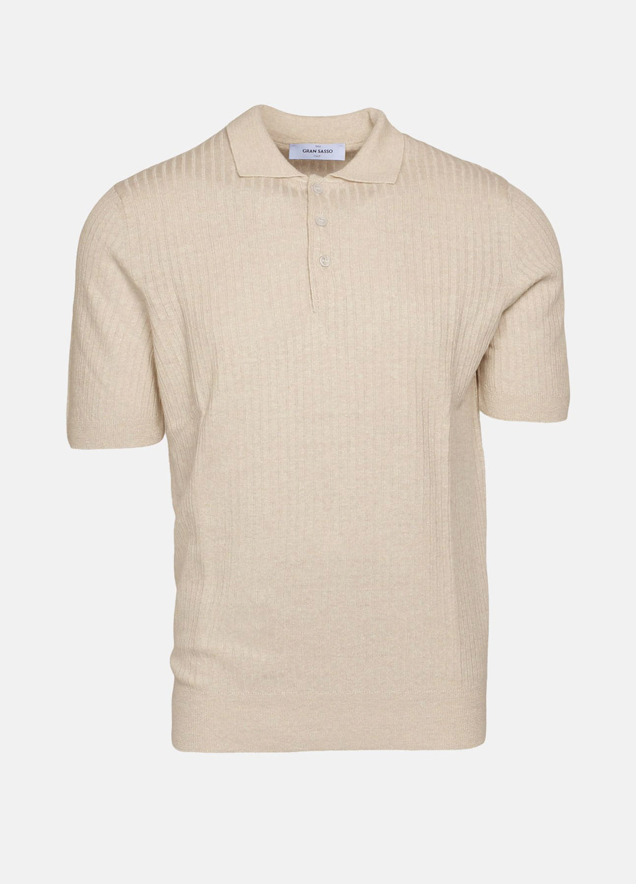 Ribstrikket polo